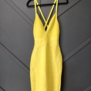 Yellow bandage dress
